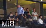 12.08.2025, Fussball Bundesliga 2025/2026, Freundschaftsspiel, Grasshopper Club Zrich - FC Bayern Mnchen - im Stadion am Letzigrund, Zrich (Schweiz). Ehren-Prsident Uli Hoene (FC Bayern Mnchen, Hoeness) auf der Tribne als Zuschauer 