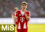 12.08.2025, Fussball Bundesliga 2025/2026, Freundschaftsspiel, Grasshopper Club Zrich - FC Bayern Mnchen - im Stadion am Letzigrund, Zrich (Schweiz). Lennart Karl (FC Bayern Mnchen) 