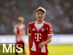 12.08.2025, Fussball Bundesliga 2025/2026, Freundschaftsspiel, Grasshopper Club Zrich - FC Bayern Mnchen - im Stadion am Letzigrund, Zrich (Schweiz). Lennart Karl (FC Bayern Mnchen) 