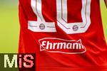 06.09.2025, Google-Pixel Frauenfussball Bundesliga 2025/2026, 1.Spieltag, FC Bayern Mnchen - Bayer 04 Leverkusen, in der Allianz-Arena Mnchen, Ehrmann Molkerei ist Sponsor auf dem Trikot der Bayern 

