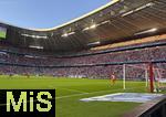 06.09.2025, Google-Pixel Frauenfussball Bundesliga 2025/2026, 1.Spieltag, FC Bayern Mnchen - Bayer 04 Leverkusen, in der Allianz-Arena Mnchen, 57.762 Zuschauer in der Allianz-Arena, ein historischer Zuschauerrekord in der Frauen-Fussballbundesliga in Deutschland.   

