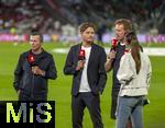 07.09.2025, Fussball WM-Qualifikation Europa 2025/26, 6.Spieltag,  Deutschland - Nordirland, im Rhein-Energie-Stadion Kln, RTL-Expertenrunde am Spielfeldrand mit dem Trainer Julian Nagelsmann (Deutschland), v.li: Lothar Matthus, Edin Terzic, Trainer Julian Nagelsmann (Deutschland), Moderatorin Laura Wontorra.