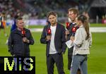 07.09.2025, Fussball WM-Qualifikation Europa 2025/26, 6.Spieltag,  Deutschland - Nordirland, im Rhein-Energie-Stadion Kln, RTL-Expertenrunde am Spielfeldrand mit dem Trainer Julian Nagelsmann (Deutschland), v.li: Lothar Matthus, Edin Terzic, Trainer Julian Nagelsmann (Deutschland), Moderatorin Laura Wontorra.
