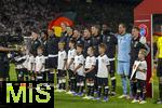 07.09.2025, Fussball WM-Qualifikation Europa 2025/26, 6.Spieltag,  Deutschland - Nordirland, im Rhein-Energie-Stadion Kln, Aufstellung der Deutschen Spieler zur Nationalhymne.
