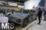 10.09.2025, Messe Mnchen IAA Mobility 2025 in Mnchen im Messegelnde Riem. Am Messestand der Chinesischen Firma Xpeng, ein brsennotierter Elektroautohersteller aus Guangzhou (China). Im Programm gibt es Mittelklasse, Obere Mittelklasse, Vans und SUVs. Hier der VAN G9.