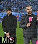 14.09.2025, Fussball 3. Liga 2025/2026, 5.Spieltag, TSV 1860 Mnchen - TSV Havelse, im Stadion an der Grnwalder Strasse Mnchen, Morris Schrter (Deutschland) und Markus Schwabl (li, Deutschland) beim Interview.

