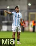 14.09.2025, Fussball 3. Liga 2025/2026, 5.Spieltag, TSV 1860 Mnchen - TSV Havelse, im Stadion an der Grnwalder Strasse Mnchen, Kevin Volland (TSV 1860 Mnchen) gibt Anweisungen.