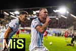 14.09.2025, Fussball 3. Liga 2025/2026, 5.Spieltag, TSV 1860 Mnchen - TSV Havelse, im Stadion an der Grnwalder Strasse Mnchen, Torjubel vli: Patrick Hobsch (TSV 1860 Mnchen), Sean Dulic (TSV 1860 Mnchen) 