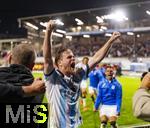 14.09.2025, Fussball 3. Liga 2025/2026, 5.Spieltag, TSV 1860 Mnchen - TSV Havelse, im Stadion an der Grnwalder Strasse Mnchen, Schlussjubel Thore Jacobsen (TSV 1860 Mnchen) 