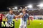 14.09.2025, Fussball 3. Liga 2025/2026, 5.Spieltag, TSV 1860 Mnchen - TSV Havelse, im Stadion an der Grnwalder Strasse Mnchen, Torjubel vli: Patrick Hobsch (TSV 1860 Mnchen), Sean Dulic (TSV 1860 Mnchen) 