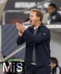 10.10.2025, Fussball WM-Qualifikation Europa 2025/26, 7.Spieltag,  Deutschland - Luxemburg, in der PreZero-Arena (Sinsheim). National-Trainer Julian Nagelsmann (Deutschland) feuert seine Mannschaft an.