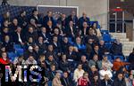 10.10.2025, Fussball WM-Qualifikation Europa 2025/26, 7.Spieltag,  Deutschland - Luxemburg, in der PreZero-Arena (Sinsheim). Ehrentribne mit Geschftsfhrer Hans-Joachim Watzke (Borussia Dortmund), DFB Prsident Bernd Neuendorf (Deutschland), Pierre Littbarski, 