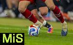 10.10.2025, Fussball WM-Qualifikation Europa 2025/26, 7.Spieltag,  Deutschland - Luxemburg, in der PreZero-Arena (Sinsheim). Spielball der WM 2026, TRIONDA von Adidas beim Zweikampf der Spieler 
