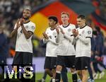 10.10.2025, Fussball WM-Qualifikation Europa 2025/26, 7.Spieltag,  Deutschland - Luxemburg, in der PreZero-Arena (Sinsheim). Nach dem Spiel, Jonathan Tah (Deutschland), Nathaniel Brown (Deutschland), Maximilian Beier (Deutschland), Florian Wirtz (Deutschland).