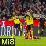 18.10.2025, Fussball Bundesliga 2025/2026, 7.Spieltag, FC Bayern Mnchen - Borussia Dortmund, in der Allianz-Arena Mnchen, v.li: Felix Nmecha (Borussia Dortmund) und Robin Koch (Deutschland) in Rage