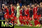 22.10.2025,  Fussball UEFA Championsleague 2025/2026: Vorrunde 3.Spieltag, FC Bayern München - Club Brügge, in der Allianz-Arena München. Schlussjubel der Bayernspieler.