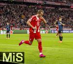 22.10.2025,  Fussball UEFA Championsleague 2025/2026: Vorrunde 3.Spieltag, FC Bayern München - Club Brügge, in der Allianz-Arena München. Torjubel Harry Kane (FC Bayern München)