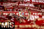 22.10.2025,  Fussball UEFA Championsleague 2025/2026: Vorrunde 3.Spieltag, FC Bayern München - Club Brügge, in der Allianz-Arena München. Bayernfans schwenken ihre Schals