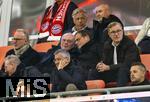 22.10.2025,  Fussball UEFA Championsleague 2025/2026: Vorrunde 3.Spieltag, FC Bayern München - Club Brügge, in der Allianz-Arena München. Ehrentribüne mit Ex-Vorstandsvorsitzender Karl-Heinz Rummenigge (FC Bayern München), Ehren-Präsident Uli Hoeneß (FC Bayern München, Hoeness), Sportvorstand Max Eberl (Bayern München), Vorstandsvorsitzender Jan-Christian Dreesen (FC Bayern München),  Präsident Herbert Hainer (FC Bayern),
