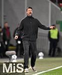 28.10.2025, Fussball DFB-Pokal 2025/2026, 2.Runde, FC Augsburg - VfL Bochum, in der WWK-Arena Augsburg.
Trainer Sandro Wagner (FC Augsburg) ist sauer