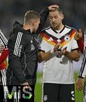 14.11.2025, Fussball WM-Qualifikation Europa 2025/26, 9.Spieltag,  Luxemburg - Deutschland, im Stade de Luxembourg (Croix de Gasperich, Luxemburg) v.l. Joshua Kimmich (Deutschland) und Waldemar Anton (Deutschland) 