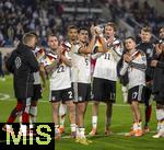 14.11.2025, Fussball WM-Qualifikation Europa 2025/26, 9.Spieltag,  Luxemburg - Deutschland, im Stade de Luxembourg (Croix de Gasperich, Luxemburg), nach dem Spiel, v.li: David Raum (Deutschland), Aleksandar Pavlovic (Deutschland), Nick Woltemade (Deutschland), Florian Wirtz (Deutschland) 