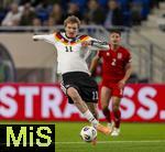 14.11.2025, Fussball WM-Qualifikation Europa 2025/26, 9.Spieltag,  Luxemburg - Deutschland, im Stade de Luxembourg (Croix de Gasperich, Luxemburg), Nick Woltemade (Deutschland) am Ball 