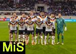 14.11.2025, Fussball WM-Qualifikation Europa 2025/26, 9.Spieltag,  Luxemburg - Deutschland, im Stade de Luxembourg (Croix de Gasperich, Luxemburg), Mannschaftsfoto, hi.v.li: Leon Goretzka (Deutschland), Waldemar Anton (Deutschland), Nick Woltemade (Deutschland), Aleksandar Pavlovic (Deutschland), Torwart Oliver Baumann (Deutschland). vorne v.li: David Raum (Deutschland), Serge Gnabry (Deutschland), Florian Wirtz (Deutschland), Leroy Sane (Deutschland), Ridle Baku (Deutschland) 