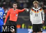 17.11.2025, Fussball WM-Qualifikation Europa 2025/26, 10.Spieltag,  Deutschland - Slowakei, in der Red-Bull-Arena Leipzig (Deutschland). Schiedsrichter Francois Letexier (Frankreich) und Nick Woltemade (Deutschland) 