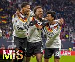 17.11.2025, Fussball WM-Qualifikation Europa 2025/26, 10.Spieltag,  Deutschland - Slowakei, in der Red-Bull-Arena Leipzig (Deutschland). Torjubel v.li: Nick Woltemade (Deutschland), Felix Nmecha (Deutschland), Assan Ouedraogo (Deutschland), Nathaniel Brown (Deutschland) 