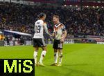 17.11.2025, Fussball WM-Qualifikation Europa 2025/26, 10.Spieltag,  Deutschland - Slowakei, in der Red-Bull-Arena Leipzig (Deutschland). Torjubel Leroy Sane (li, Deutschland) mit Josua Kimmich (Deutschland) 