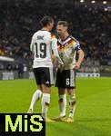 17.11.2025, Fussball WM-Qualifikation Europa 2025/26, 10.Spieltag,  Deutschland - Slowakei, in der Red-Bull-Arena Leipzig (Deutschland). Torjubel v.li: Leroy Sane (Deutschland) und Joshua Kimmich (Deutschland) 
