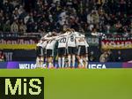 17.11.2025, Fussball WM-Qualifikation Europa 2025/26, 10.Spieltag,  Deutschland - Slowakei, in der Red-Bull-Arena Leipzig (Deutschland). Motivationskreis der Deutschen Spieler vor dem Anpfiff.