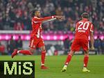 22.11.2025, Fussball Bundesliga 2025/2026, 11.Spieltag, FC Bayern Mnchen - SC Freiburg, in der Allianz-Arena Mnchen,  Michael Olise (FC Bayern Mnchen) Torjubel nach dem 6:2


