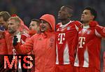 22.11.2025, Fussball Bundesliga 2025/2026, 11.Spieltag, FC Bayern Mnchen - SC Freiburg, in der Allianz-Arena Mnchen,  Schlussjubel v.l. Harry Kane (FC Bayern Mnchen), Konrad Laimer (FC Bayern Mnchen), Raphael Guerreiro (FC Bayern Mnchen), Aleksandar Pavlovic (FC Bayern Mnchen), Nicolas Jackson (FC Bayern Mnchen) und Luis Diaz (FC Bayern Mnchen) 


