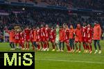 22.11.2025, Fussball Bundesliga 2025/2026, 11.Spieltag, FC Bayern Mnchen - SC Freiburg, in der Allianz-Arena Mnchen, Schlussjubel der Bayern 