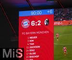 22.11.2025, Fussball Bundesliga 2025/2026, 11.Spieltag, FC Bayern Mnchen - SC Freiburg, in der Allianz-Arena Mnchen, Endstand 6:2 fr die Bayern