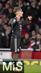 26.11.2025,  Fussball UEFA Championsleague 2025/2026: Vorrunde 5.Spieltag, FC Arsenal - FC Bayern Mnchen, im Emirates-Stadion London (England) Lennart Karl (FC Bayern Mnchen) jubelt.
  


