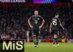 26.11.2025,  Fussball UEFA Championsleague 2025/2026: Vorrunde 5.Spieltag, FC Arsenal - FC Bayern Mnchen, im Emirates-Stadion London (England), Harry Kane (FC Bayern Mnchen) nachdenklich 