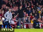 26.11.2025,  Fussball UEFA Championsleague 2025/2026: Vorrunde 5.Spieltag, FC Arsenal - FC Bayern M�nchen, im Emirates-Stadion London (England), Trainer Mikel Arteta (FC Arsenal) in Rage   