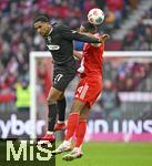 29.11.2025, Fussball Bundesliga 2025/2026, 12.Spieltag, FC Bayern Mnchen - FC St. Pauli, in der Allianz-Arena Mnchen,  v.l. Andreas Hountondji  (FC St. Pauli) gegen Jonathan Tah (FC Bayern Mnchen) 


