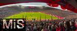 29.11.2025, Fussball Bundesliga 2025/2026, 12.Spieltag, FC Bayern M�nchen - FC St. Pauli, in der Allianz-Arena M�nchen, Blick aus der Fankurve der S�d auf das Spielfeld. (Panoramafoto) 