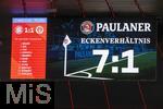 29.11.2025, Fussball Bundesliga 2025/2026, 12.Spieltag, FC Bayern M�nchen - FC St. Pauli, in der Allianz-Arena M�nchen, Eckenverh�ltnis 7:1 f�r den FC Bayern steht auf der Anzeigetafel.