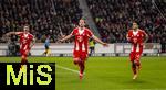 06.12.2025, Fussball Bundesliga 2025/2026, 13.Spieltag, VfB Stuttgart - FC Bayern M�nchen, in der MHP-Arena Stuttgart, Torjubel Joshua Kimmich (FC Bayern M�nchen), Harry Kane (FC Bayern M�nchen), Luis Diaz (FC Bayern M�nchen) 