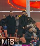 14.12.2025, Fussball Bundesliga 2025/2026, 14.Spieltag, FC Bayern M�nchen - 1.FSV Mainz 05, in der Allianz-Arena M�nchen, Zu Besuch aus Vanouver (Kanada) ist Ex-Bayernspieler Thomas M�ller auf der VIP-Trib�ne mit Ex-Vorstandsvorsitzender Karl-Heinz Rummenigge (FC Bayern M�nchen), 