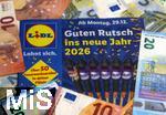 28.12.2025, Prospekt f�r Feuerwerksverkauf von LIDL ab Montag 29.12.2025. Guten Rutsch ins neue Jahr 2026, Lidl lohnt sich. 