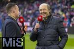 06.01.2026, Fussball 1. Bundesliga 2025/2026, Testspiel: RB Salzburg - FC Bayern M�nchen, in der Red Bull Arena Salzburg (�sterreich), re: TV-Moderator Fritz von Thurn und Taxis am Mikrofon von FC Bayern TV.