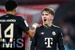 14.01.2026, Fussball 1. Bundesliga 2025/2026, 17. Spieltag, 1.FC K�ln - FC Bayern M�nchen, im Rhein-Energie-Stadion K�ln. Lennart Karl (FC Bayern M�nchen) freut sich �ber das Tor zum 1:3, 