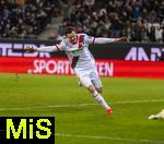 15.01.2026, Fussball 1. Bundesliga 2025/2026, 17.Spieltag, FC Augsburg - 1.FC Union Berlin, in der WWK-Arena Augsburg. Michael Gregoritsch (Augsburg) jubelt 