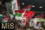 15.01.2026, Fussball 1. Bundesliga 2025/2026, 17.Spieltag, FC Augsburg - 1.FC Union Berlin, in der WWK-Arena Augsburg. Augsburger Fans schwenken ihre Fahnen in ihrem Block.